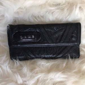 L.A.M.B. Black leather wallet